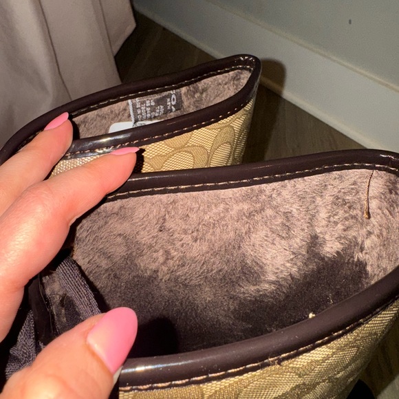 COACH Tristee Rain Boots Brown and Tan - Picture 4 of 6